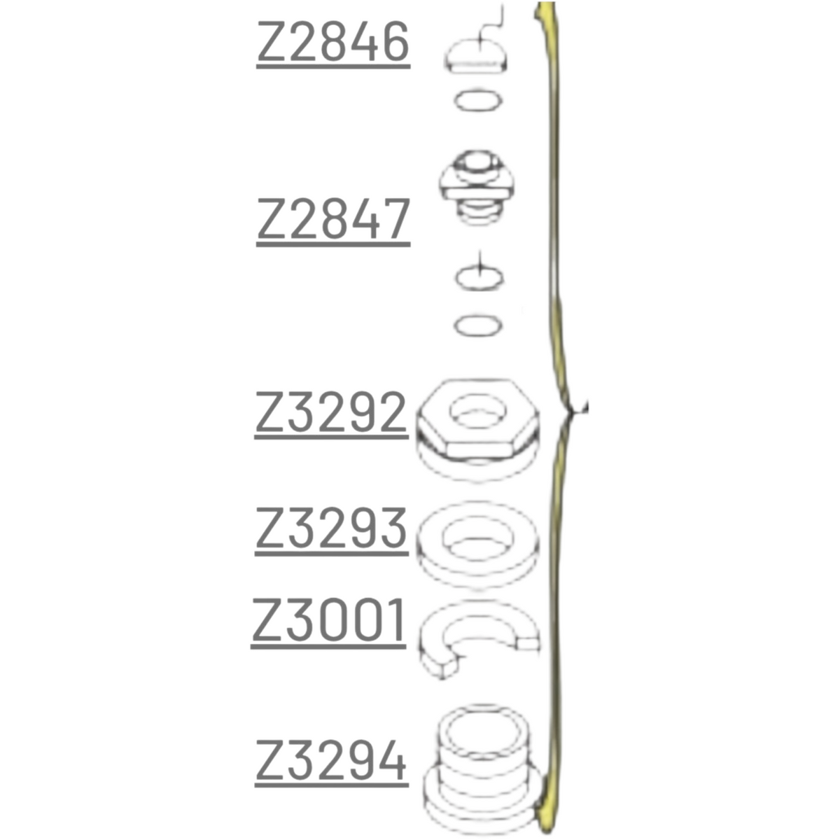 Zodiac Online Shop Z3001 neopreen pakking Z3001 voor opbouwventiel van Zodiac en Bombard rubberboten
