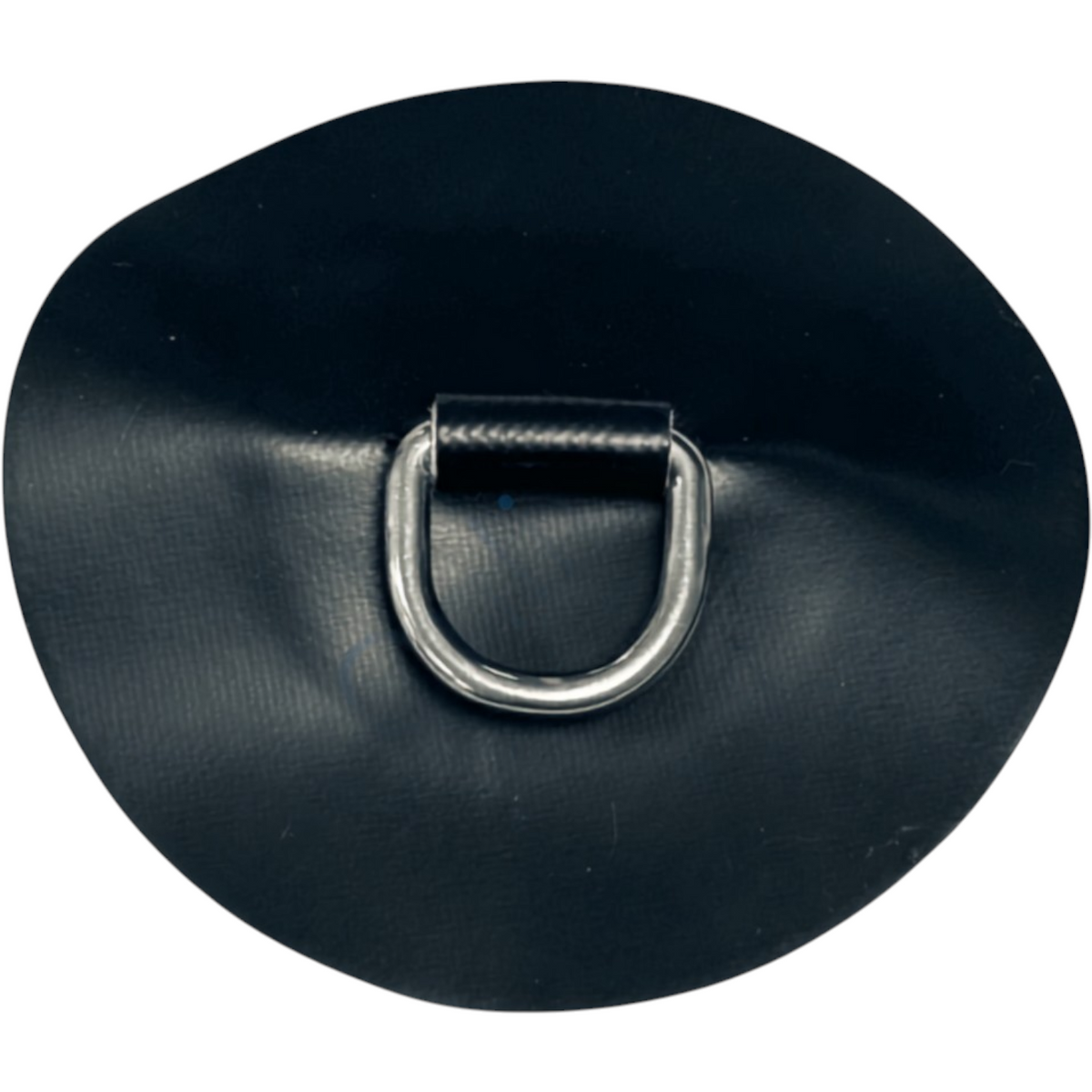 Zodiac Online Shop zwarte ronde D-ring patch van 12 cm gemaakt van Neopreen Hypalon met een 25 mm RVS oog