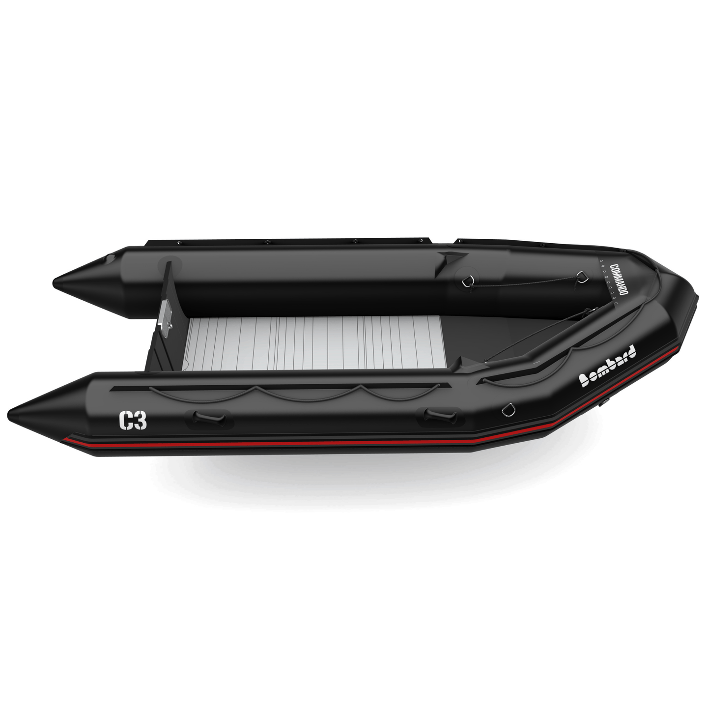 Bombard Commando C3 - rubberboot met deelbare houten kiel en aluminium vlonderdelen
