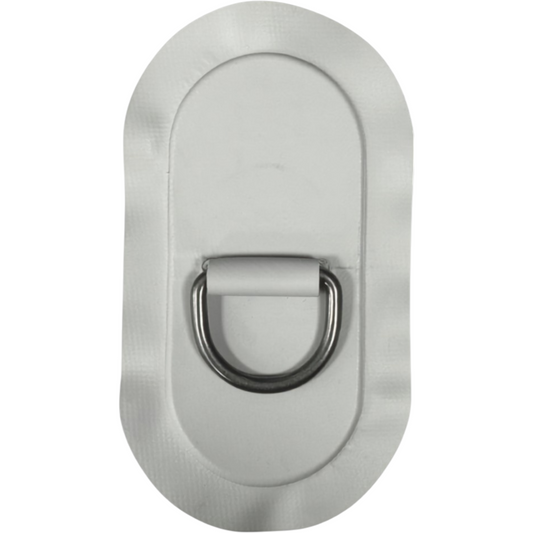 Z60351 - D-ring 53 mm ovale, materiale PVC grigio chiaro