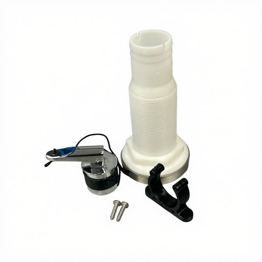 Z67070 - kit tappo autosvuotante in acciaio inox D34 incluso supporto e passascafo