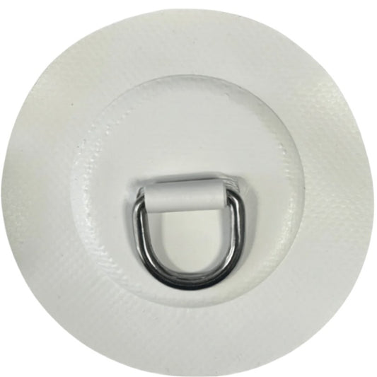 Z6127 - D-ring 25mm rotondo, in materiale PVC bianco
